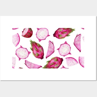 Dragon Fruit Pitaya Pinky Pattern Posters and Art